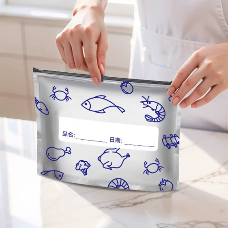 Aluminum-titanium foil food fresh-keeping bag thickened household refrigerator meat and vegetables freezing storage Tin foil sealed bag Self-sealed bag 4