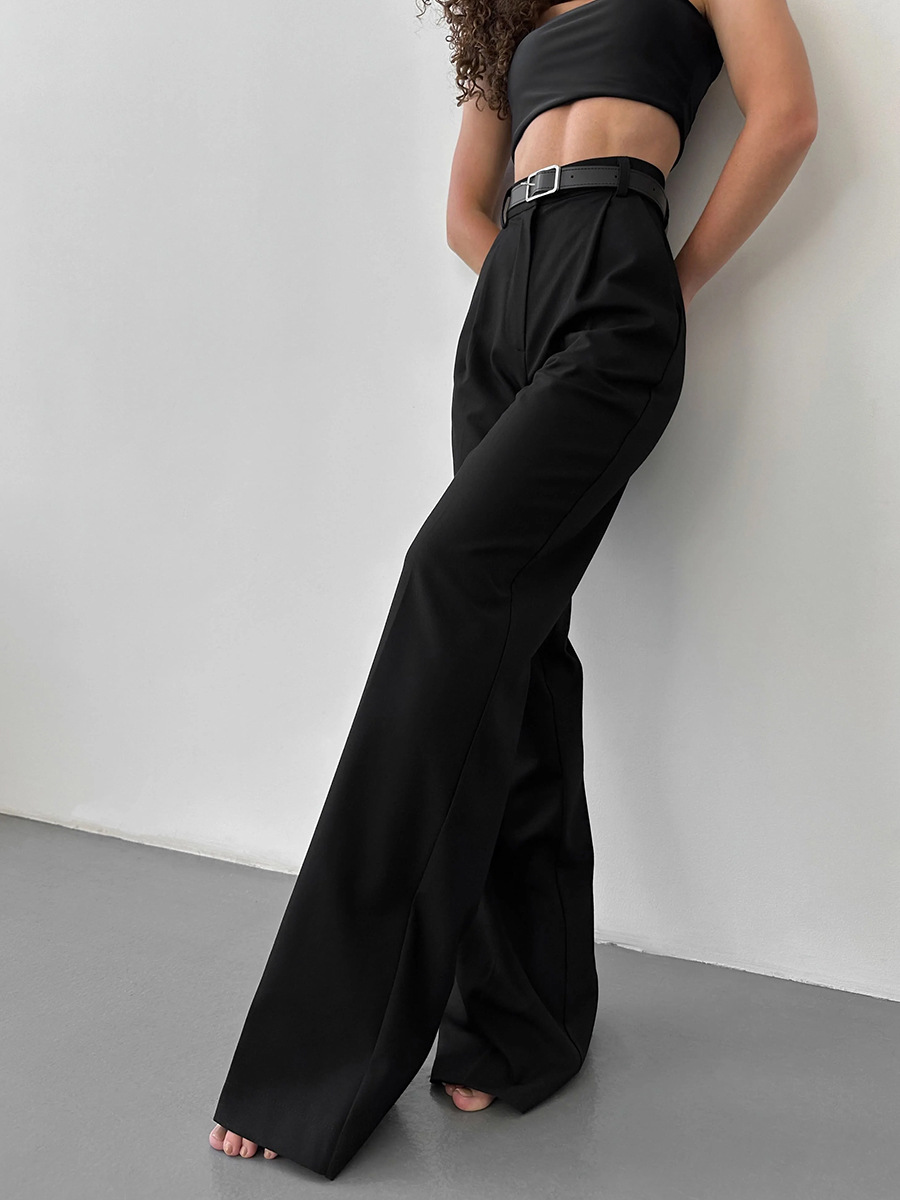 Pantaloni da donna a gamba dritta per ufficio e tempo libero_voghion.com