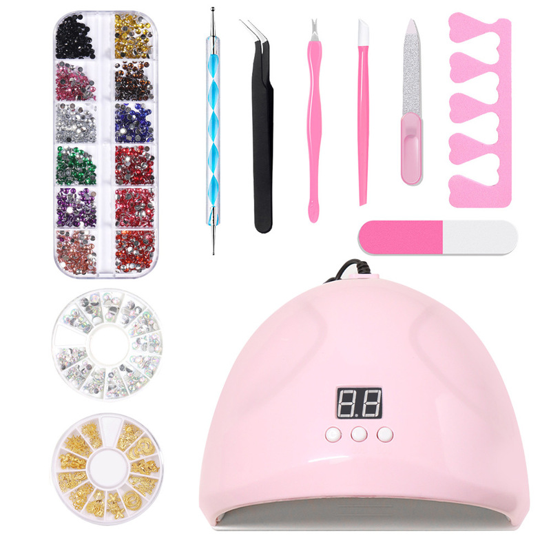 Nail tools suit mini nail lamp USB quick-drying nail polish glue baking lamp nail tools diamond decoration combination Nail tools suit mini nail lamp USB quick-drying nail polish glue baking lamp nail tools diamond decoration combination