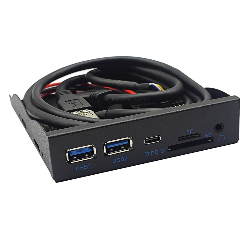 USB3.2 GEN1 TYPE-C+SD/TF����������λ���3.5��HUB 19PINתC��