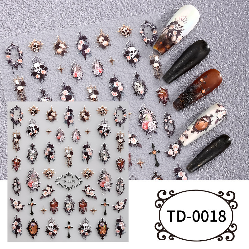 クリエイティブステッカー DIY 落書きゴシックスタイルダーク漫画ハンドブックステッカーレーザー 5D 立体レリーフステッカー装飾|undefined