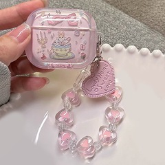 漫画カップウサギ適用アップルイヤーケースairpodspro保護カバーairpods1/2透明シェルpro2