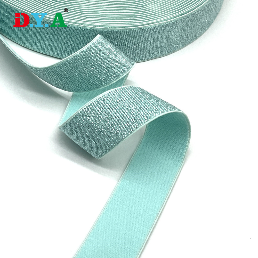 厂家定 制彩色金银丝松紧带 贴肤弹力带葱丝内衣橡筋腰头服饰辅料