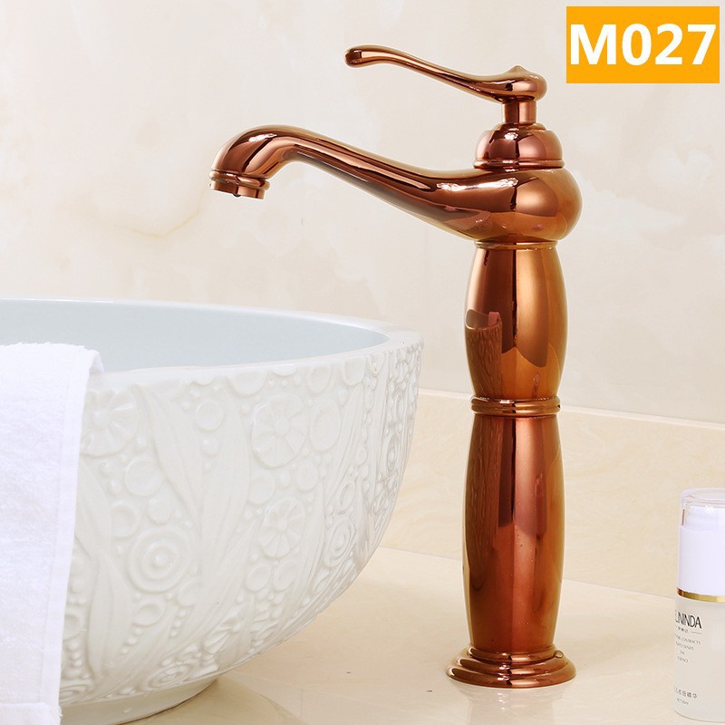 Grifo de cobre caliente y fría Cuenca del grifo de la vendimia lavabo de lavabo grifo europeo hogar