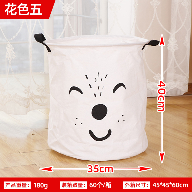 Algodón y lino canasta de lavandería grande canasta de almacenamiento de juguete canasta de almacenamiento de ropa plegable canasta de almacenamiento de tela doméstica