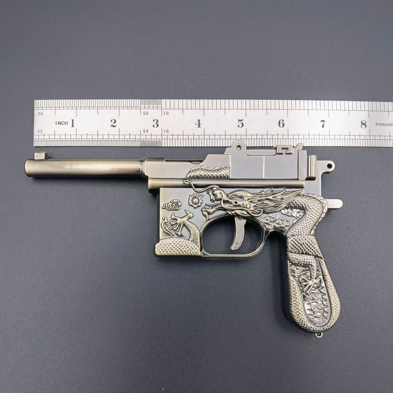 卸売り金龍論殻銃毛瑟銃箱銃は金属軍事模型の子供のレトロなおもちゃに似せて発射できない|undefined