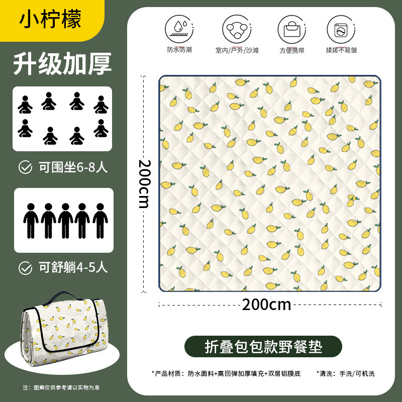 5~8인용 - 리틀레몬(200cm*200cm) '접이식 가방이 더 편리해요'