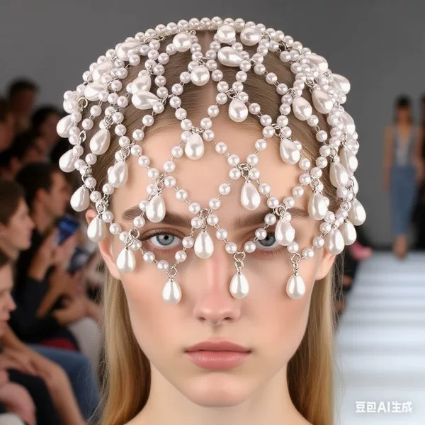 Cross-Border Popular Tassel Hair Chain European and American Fashion Multi-Layer Bridal Pearl Diamond Hair Chain Fashion Hair Accessories Hairchain