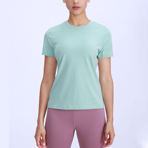 Women's Yoga Short Sleeve T-Shirt Top Summer New Loose Sports Running Quick-Dry Fitness Clothing