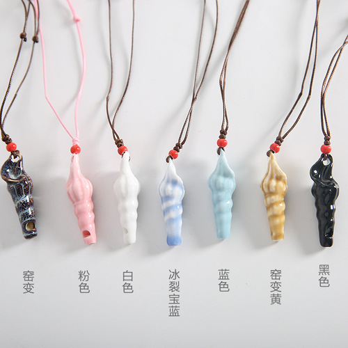 Animal Ceramic Whistle Rabbit Children's Conch Ceramic Whistle Hot Selling Crafts Souvenir Toys in Scenic Areas