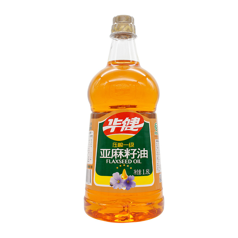 华建诚鑫 压榨一级亚麻籽油 1.8L 胡麻油 物理压榨 厂家批发|ru