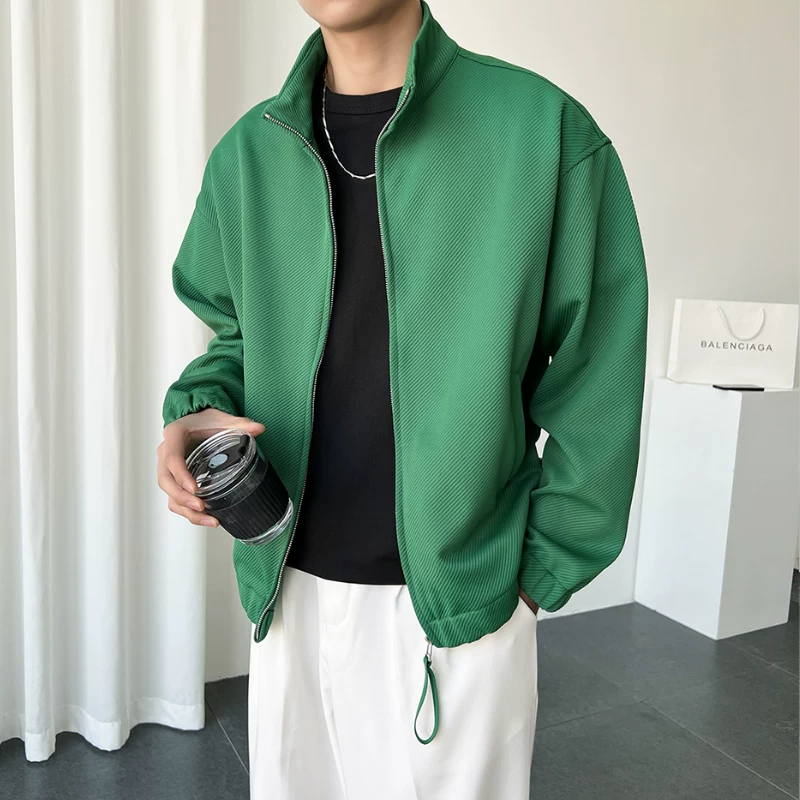 Зеленый кардиган, модная ретро-куртка для отдыха, оверсайз