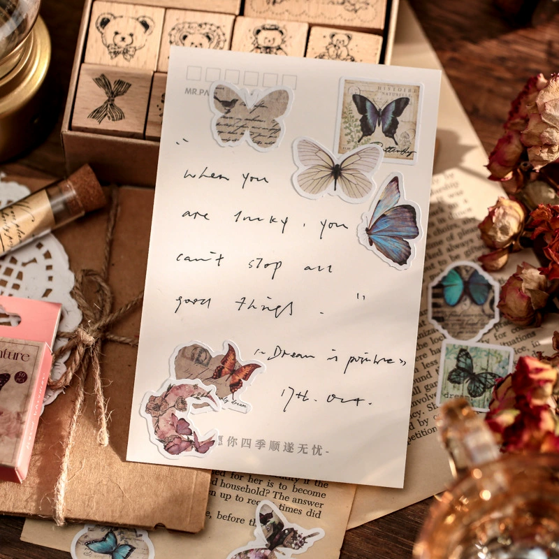 Mr. Paper Box Piccination Sticker Forest Takiji серия водяной стакан декоративный узор можно писать, ручной тетрадь материал коллаж