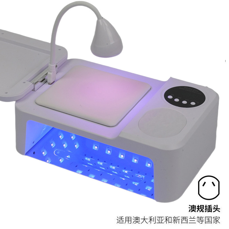 Lámpara de manicura de almacenamiento 268W de alta potencia UV + LED doble fuente de luz pegamento de manicura luz fototerapia inteligente transfronteriza