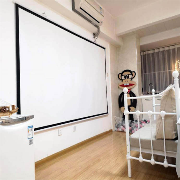 高清投影幕布免打孔壁挂幕布投影布挂墙投影仪幕布家用