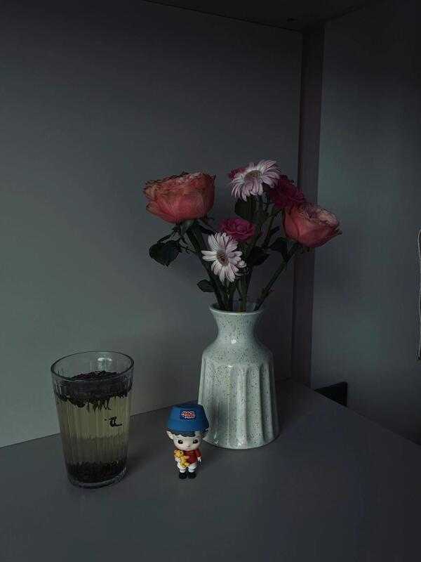 复古做旧水养花瓶ins高级感田园风餐桌卧室装饰插花干花竖纹摆件|undefined