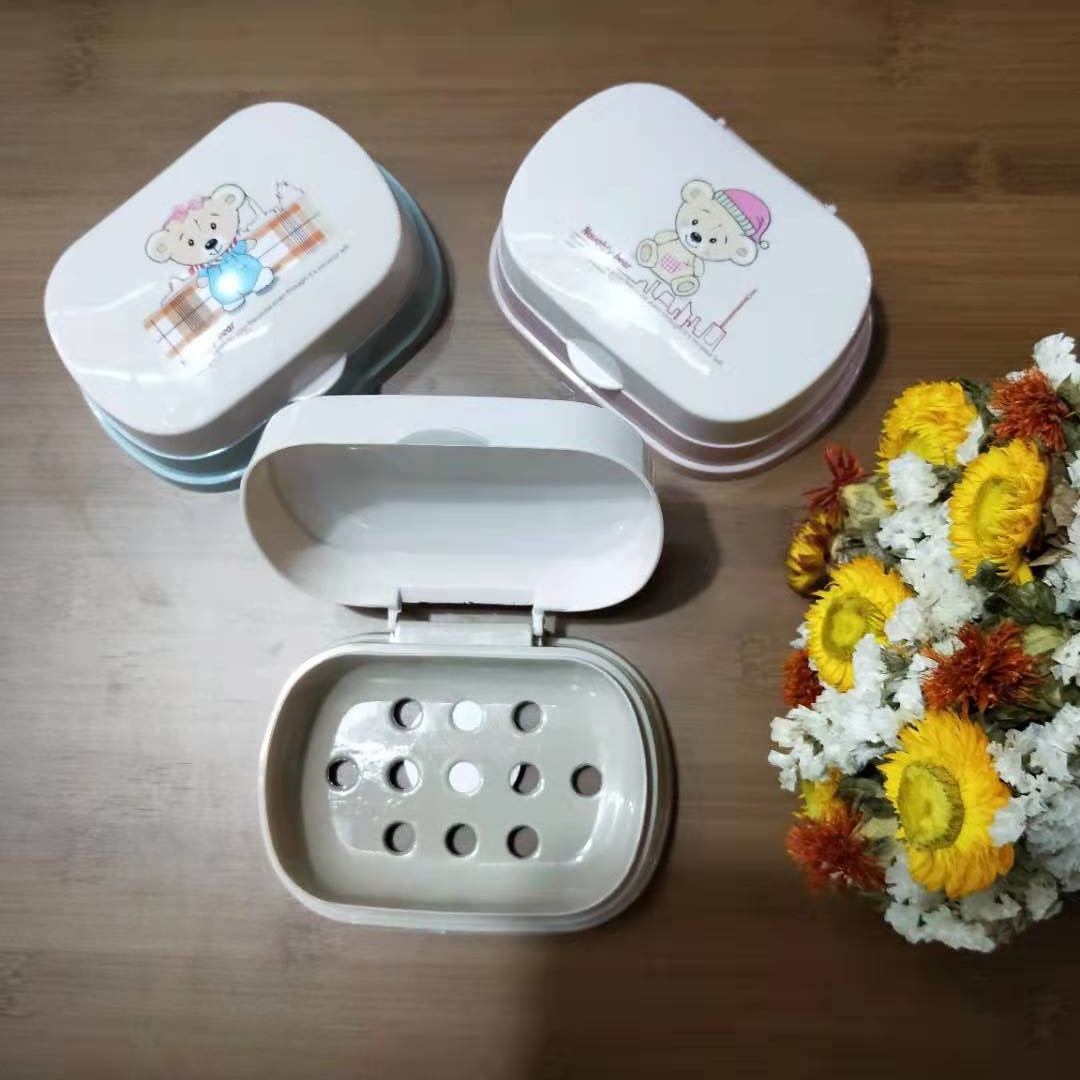 Kangmei 3146 soap box flip cover base with holes for bathroom sink soap box soap box