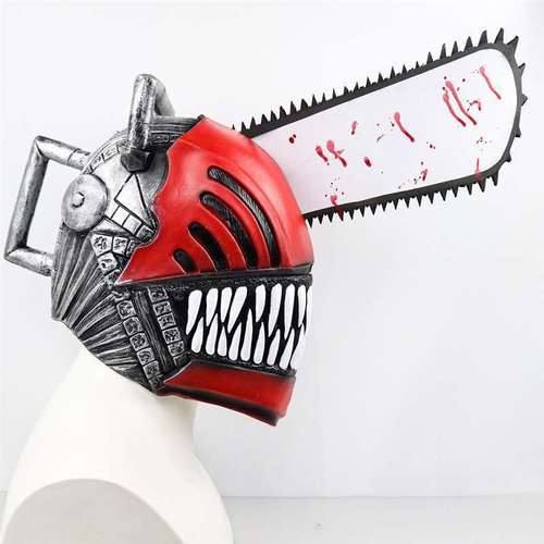 Chainsaw Man Pochita mask Halloween horror role-playing secret room props latex cos electric mask