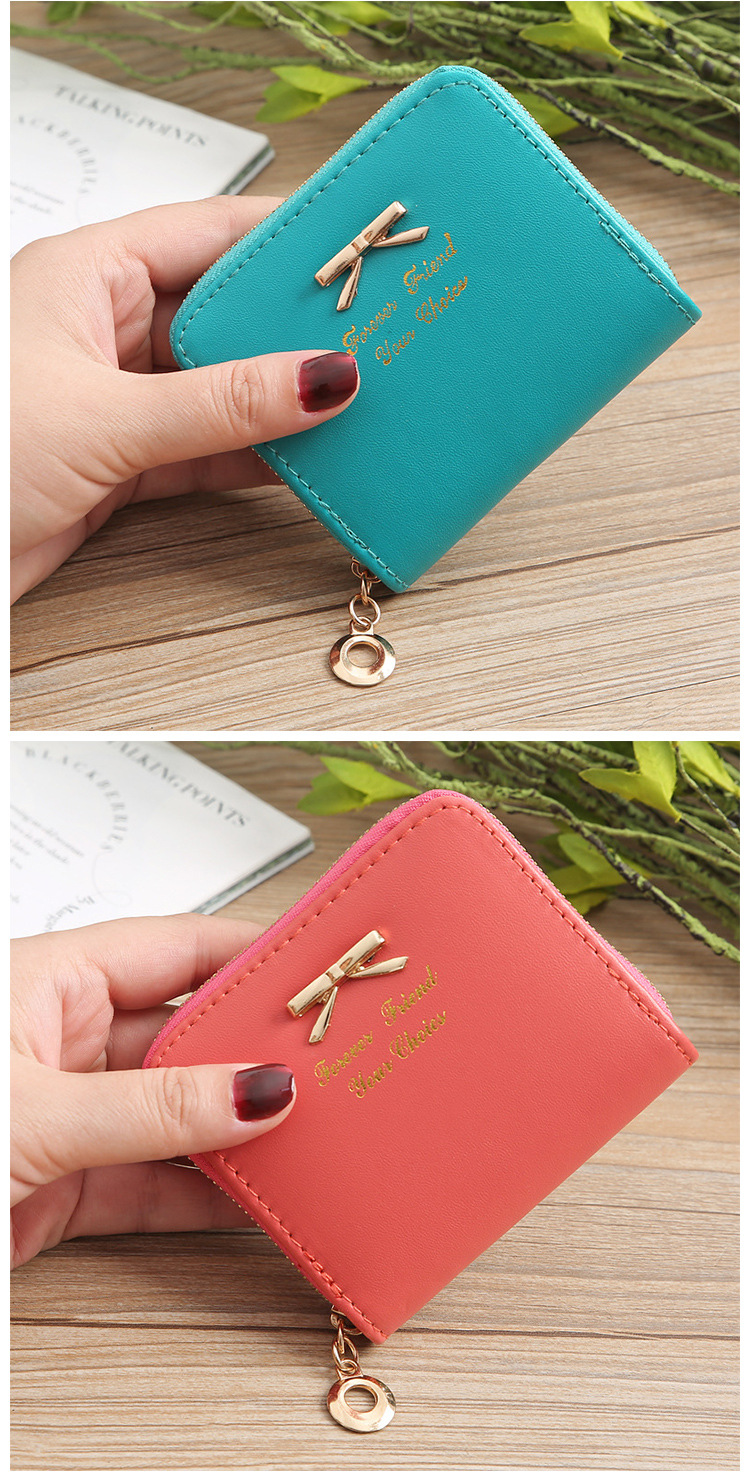 Women's Solid Color Pu Leather Zipper Wallets display picture 2