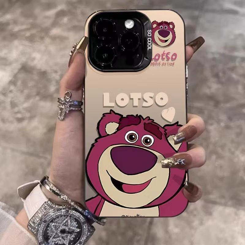 Strawberry Bear para iPhone 16pro funda para teléfono móvil Apple 15 anti-caída 14 dibujos animados 13promax nuevo 12x11