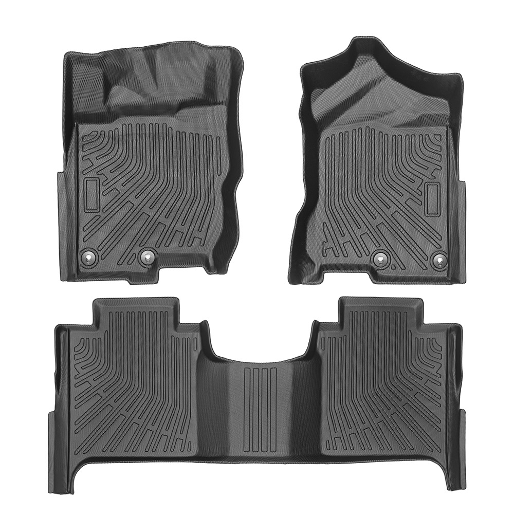 Para Nissan Titan 2016 - 2024 TPE Foot Pads 3D All Weather Material Backpack Pad
