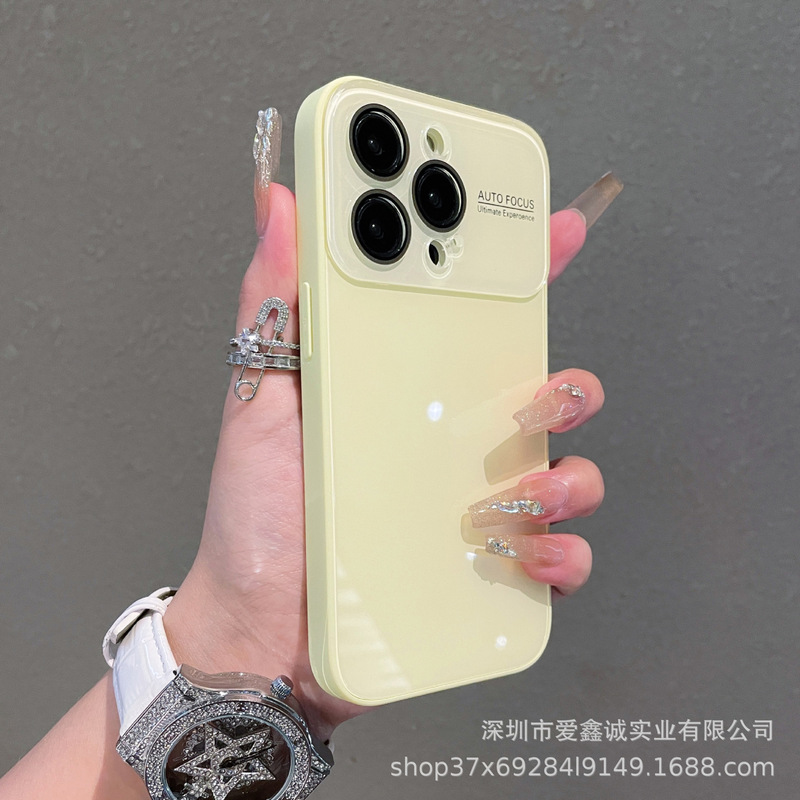 大视窗自带镜头膜16ProMax苹果手机壳12iphone17适用14高级纯色壳|undefined