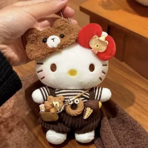 Плюшевый брелок (Sanrio) Hello Kitty, плюшевая кукла-талисман, размеры 10–16 см