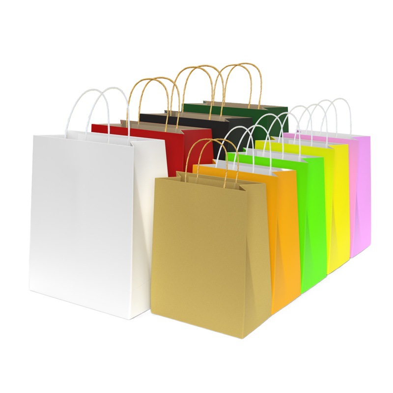 Regalos para niños Bolsa de papel kraft portátil Spot al por mayor Bolsa de regalo de papel kraft Catering Baking Bolsa de embalaje para llevar