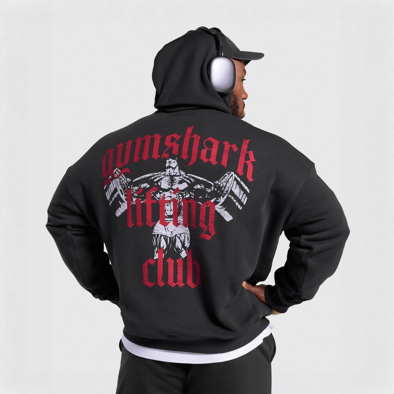 Chris Muscle Shark Fitness Collaboration Men's Heavyweight Terry Sweatshirt Autumn/Winter Sports Fitness Shark Sweatshirt Chris Muscle Shark Fitness Collaboration Men's Heavyweight Terry Sweatshirt Autumn/Winter Sports Fitness Shark Sweatshirt