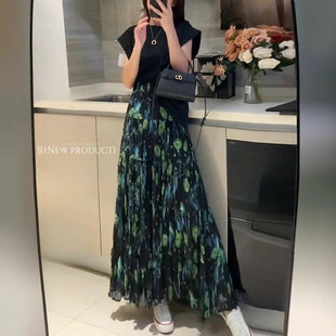 ѩ���Lȹ�nϵ�͹�ײɫ�黨ȹ��ʽ�幝�����ް��ٴ��[����ȹ��