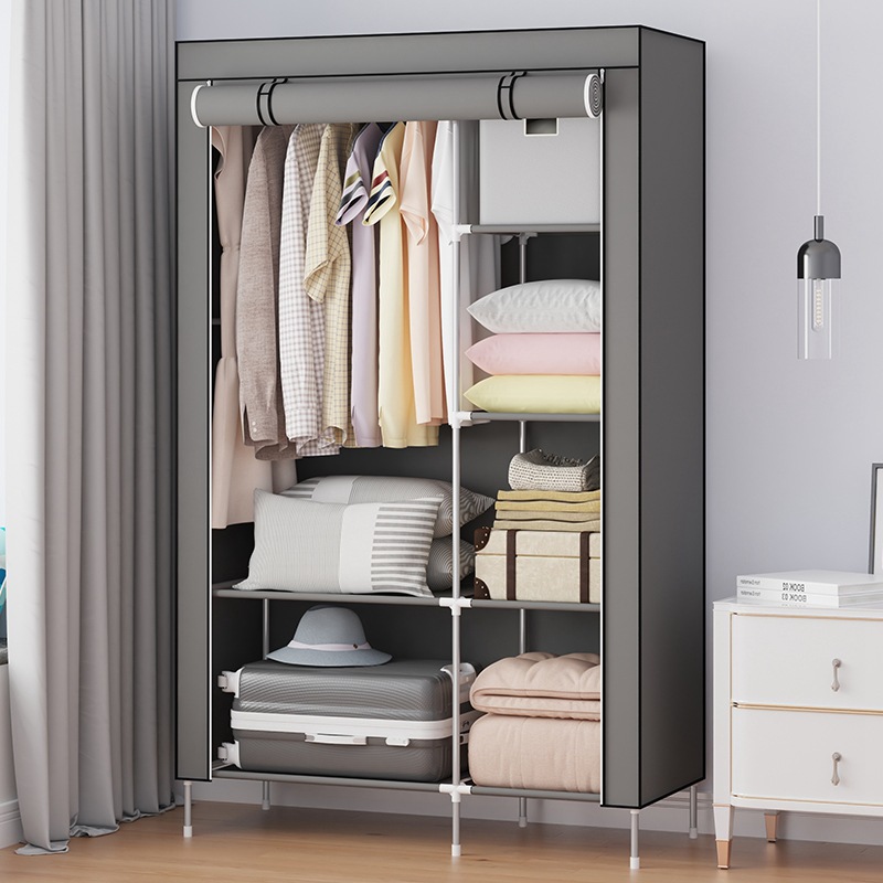 Wardrobe Home Bedroom Rental Room Storage Dormitory Storage Cabinet Folding Wholesale Amazon Simple Cloth Wardrobe