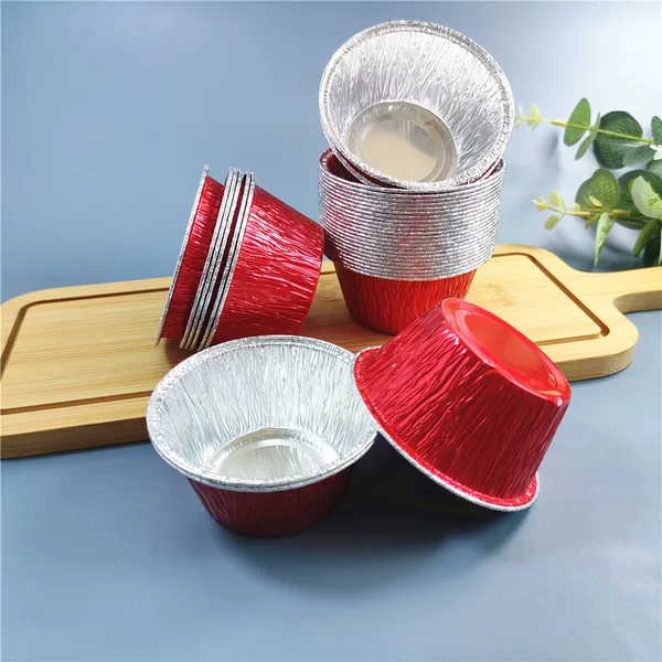Spa Cake Mold for Steamer Cake Cup Disposable Household Laughing Plate Bowl Large Red Tin Paper Bowl Deep Mouth Egg Tart Bracket