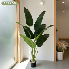 仿真芭蕉树客厅落地摆件盆景 室内大型北欧植物红铁树假绿植盆栽