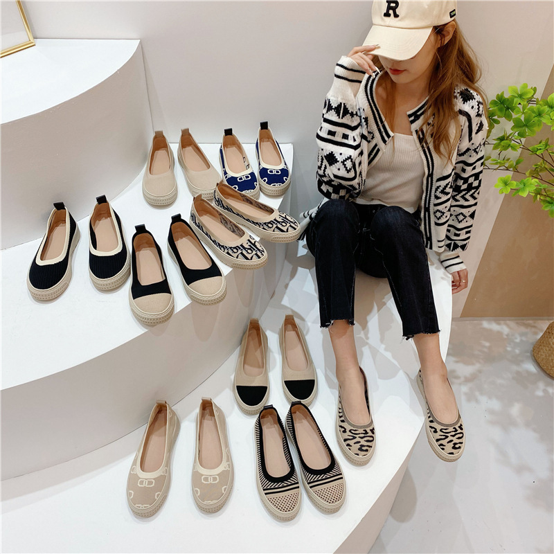 2022 New Thick-soled Small Chanel Style Fisherman Shoes Single-layer Shoes Women's Woven Breathable Flying Knitted Shoes Lazy Loafers 2022 New Thick-soled Small Chanel Style Fisherman Shoes Single-layer Shoes Women's Woven Breathable Flying Knitted Shoes Lazy Loafers