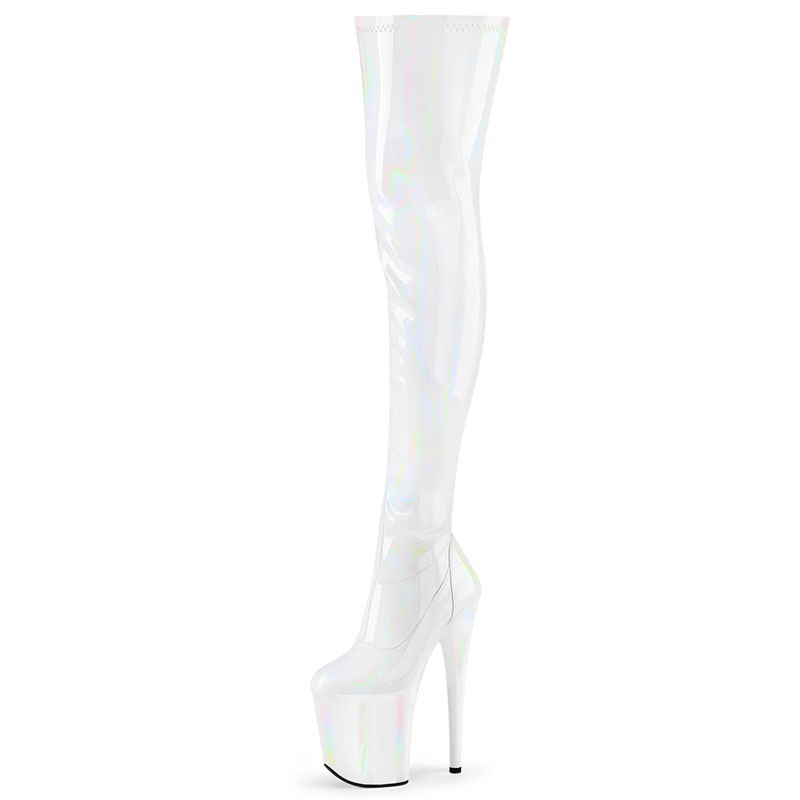 26cm sobre la rodilla botas de tacón super alto impermeable tablero de cama de acero de tubo zapatos de baile de tacones altos coquetear