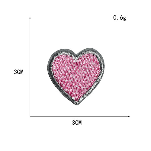 Computer embroidered label pink love cloth patch clothing accessories embroidered patch shoe hat bag jewelry accessories patch patch