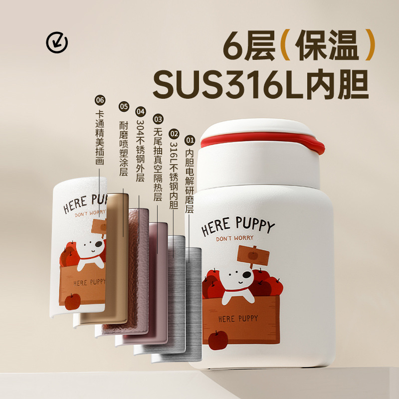 新款316L保温杯不锈钢卡通迷你保温杯高颜值口袋杯便携手提小容量|undefined