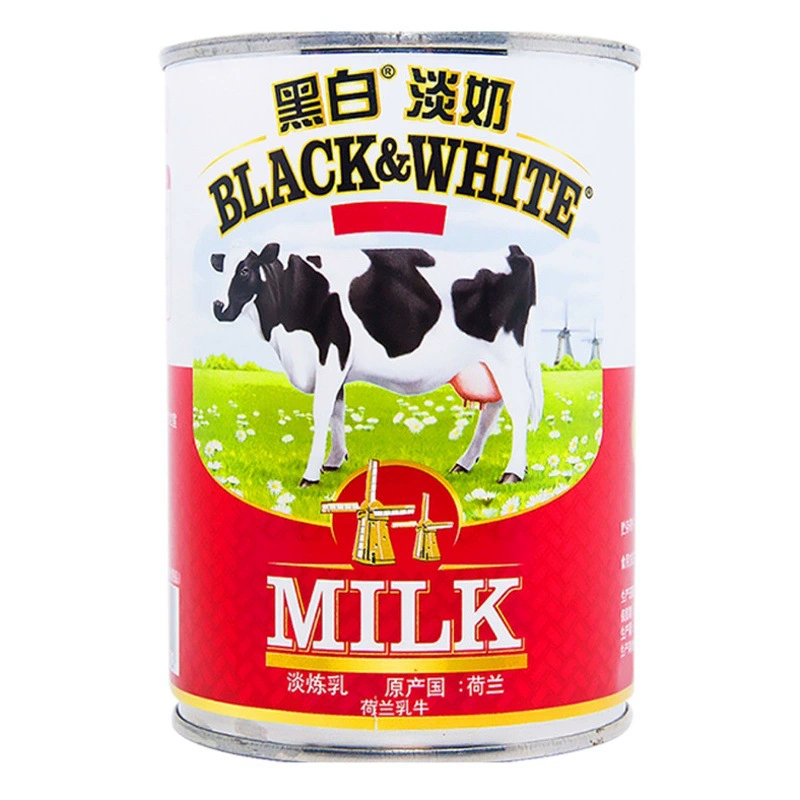 Импортированное из Нидерландов черно-белое сгущенное молоко 410 г, цельное сгущенное молоко, конденсированное молоко для молочного чая по-гонконгски, десертов и яичных тартов