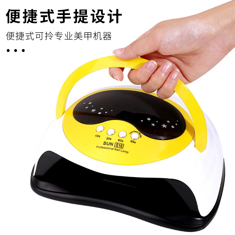 Nueva lámpara de manicura 168w máquina de fototerapia de alta potencia de secado rápido portátil inteligente lámpara de cocción de manicura de inducción transfronteriza