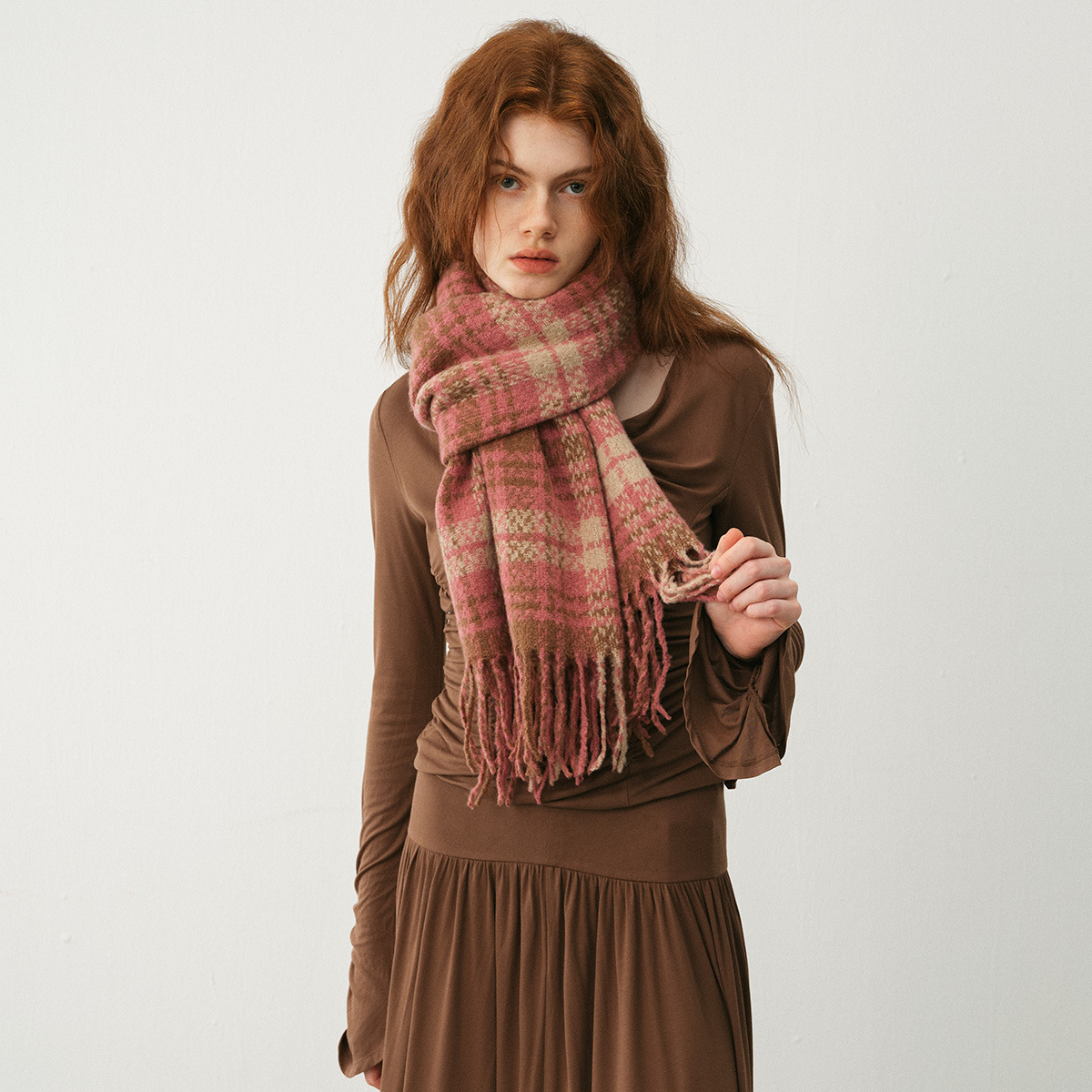 Damen Schal Aus Kaschmir-imitat Im Retro-design Für Den Winter_voghion.com