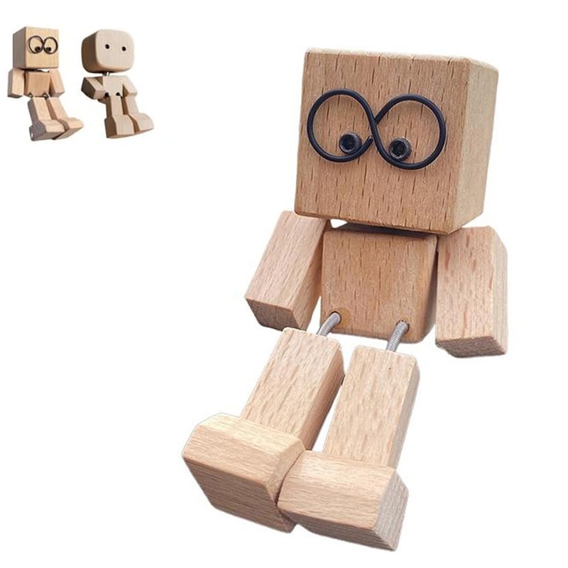 跨境 Shaking Wooden Man Figurine摇晃的木制人像 摇晃汽车装饰|undefined