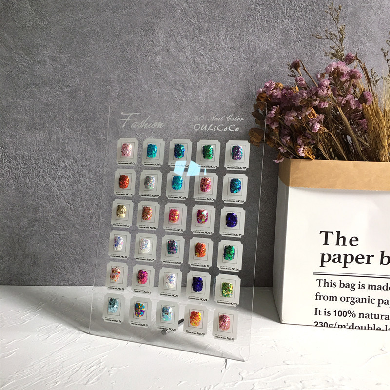Japanese nail art color plate display board nail polish glue model plate rack acrylic color card South Korea sequins exhibition pi'fa Japanese nail art color plate display board nail polish glue model plate rack acrylic color card South Korea sequins exhibition pi'fa