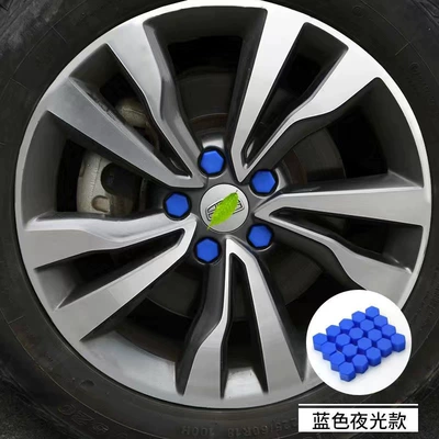 Hub cover, Protection Tire Cap Screw Cap - 21mm-luminous-blue-20-pieces