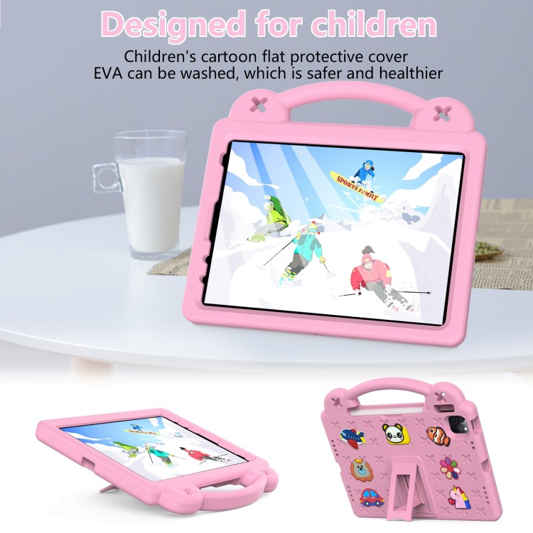 Bebé estilo oso EVA + PC niño caída funda de mano plana con soporte de escritorio