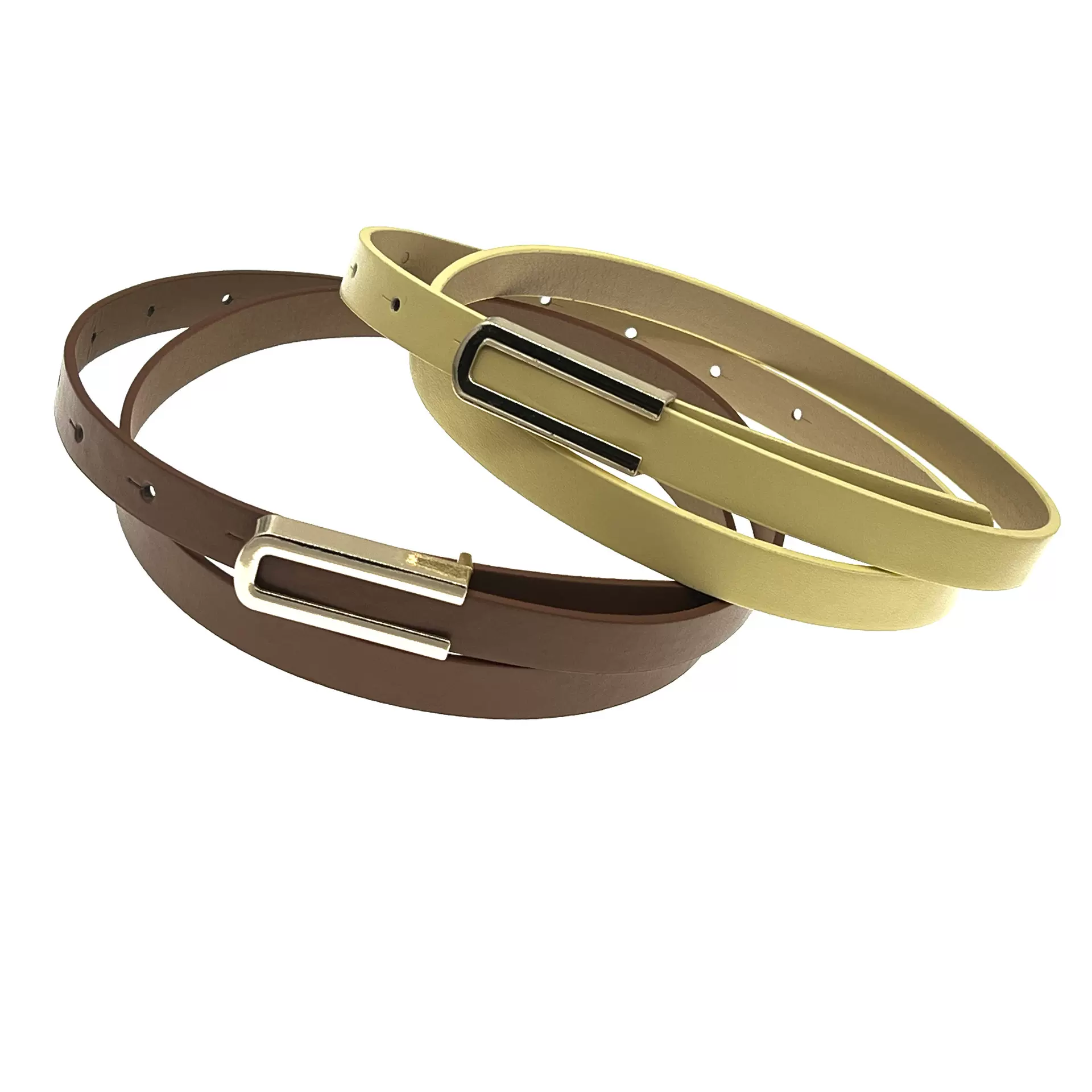 2025新款女式细腰带女士百搭装饰连衣裙西装按扣女细皮带裤带