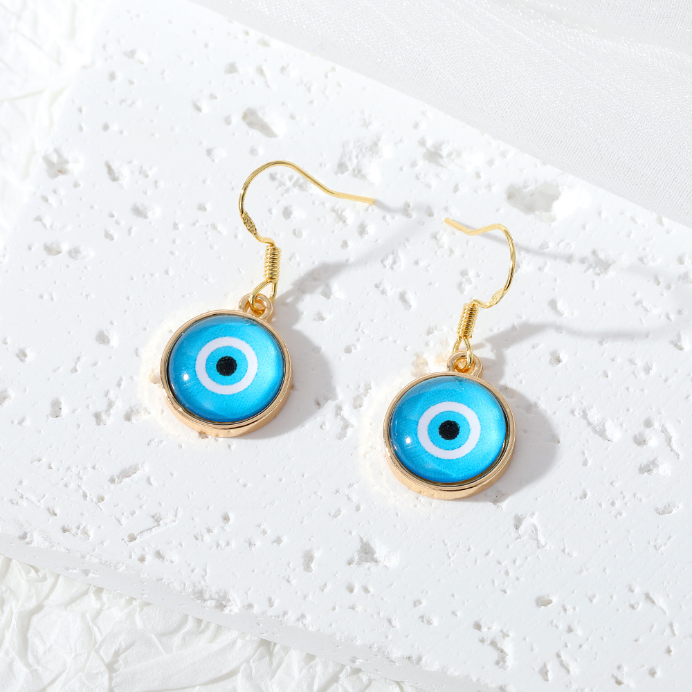 1 Pair Quantity 1 Pair Retro Devil's Eye Plating Alloy Drop Earrings