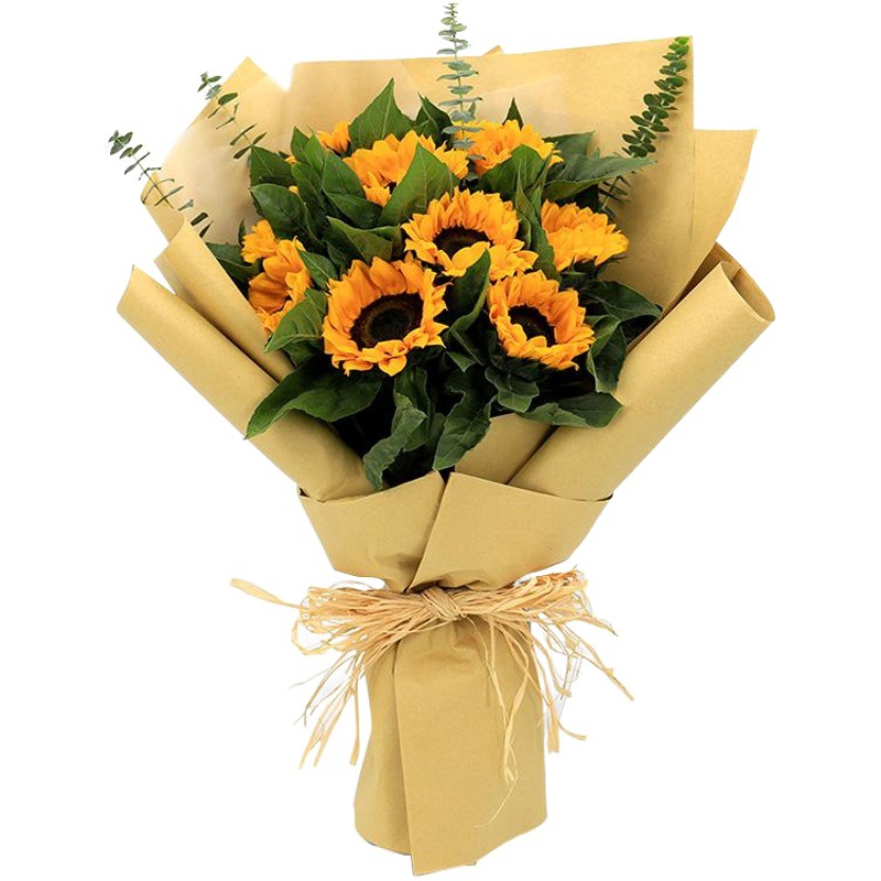 Fábrica al por mayor de papel Kraft de color primario flor papel de regalo floristería ramo floral embalaje de papel Kraft de color sólido