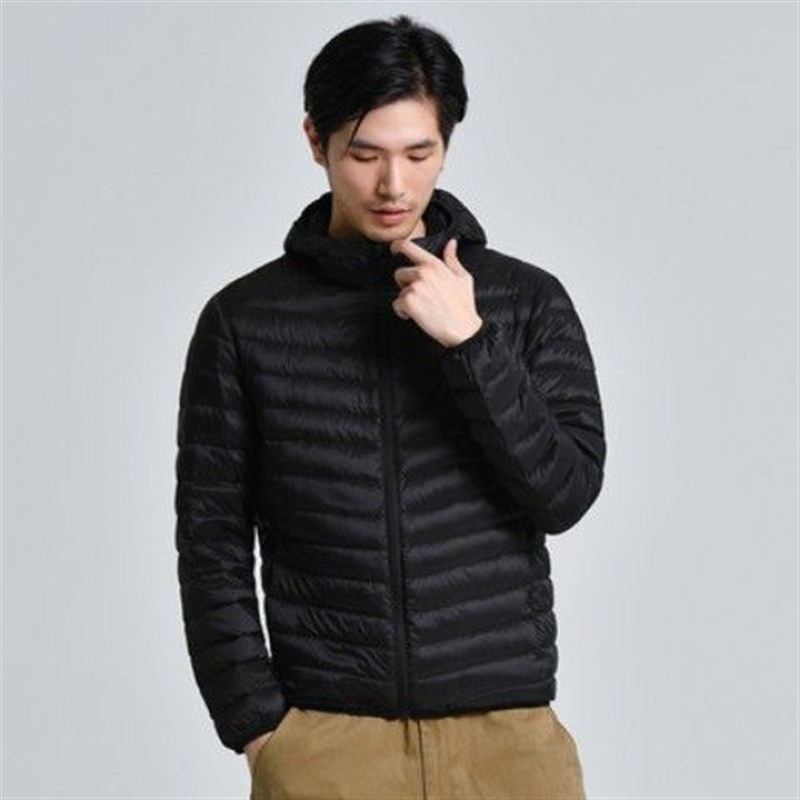 Chaqueta de algodón de terciopelo ligero anti-temporada de celebridades de Internet Chaqueta de algodón ligera delgada delgada con cuello alto para hombre