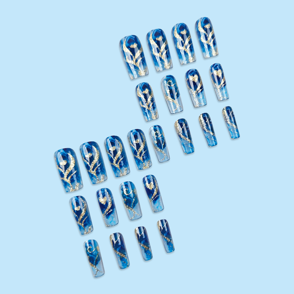 Chicas calientes, brillo, amor, uñas, uñas, uñas, uñas, uñas, productos terminados, venta caliente transfronteriza, 24 piezas, uñas portátiles