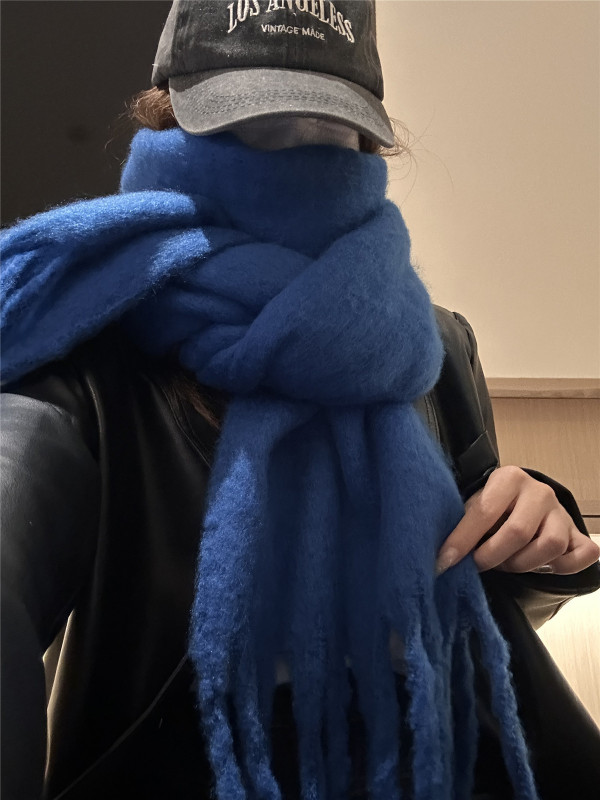 仿羊绒围巾女秋冬季新款加厚保暖围脖显白流苏中长款百搭围巾批发|undefined